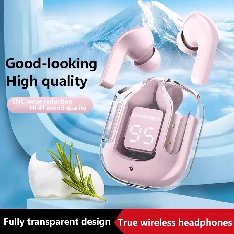 Original T2 Wireless Bluetooth Earphone Transparent HIFI Headphones