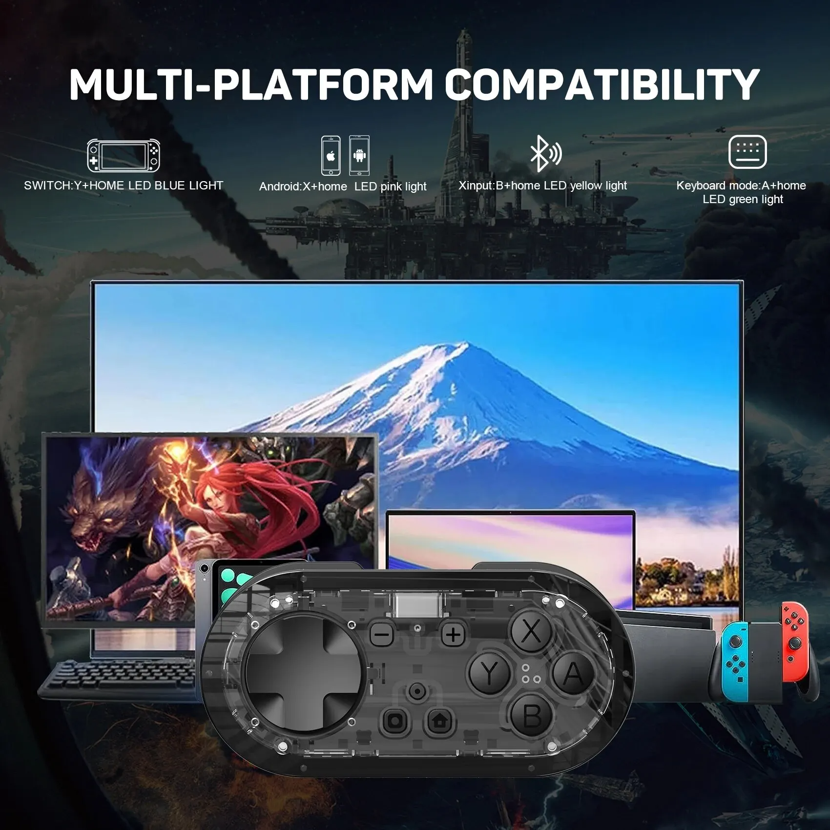 LinYuvo Mini Wireless Controller for Switch Lite OLED