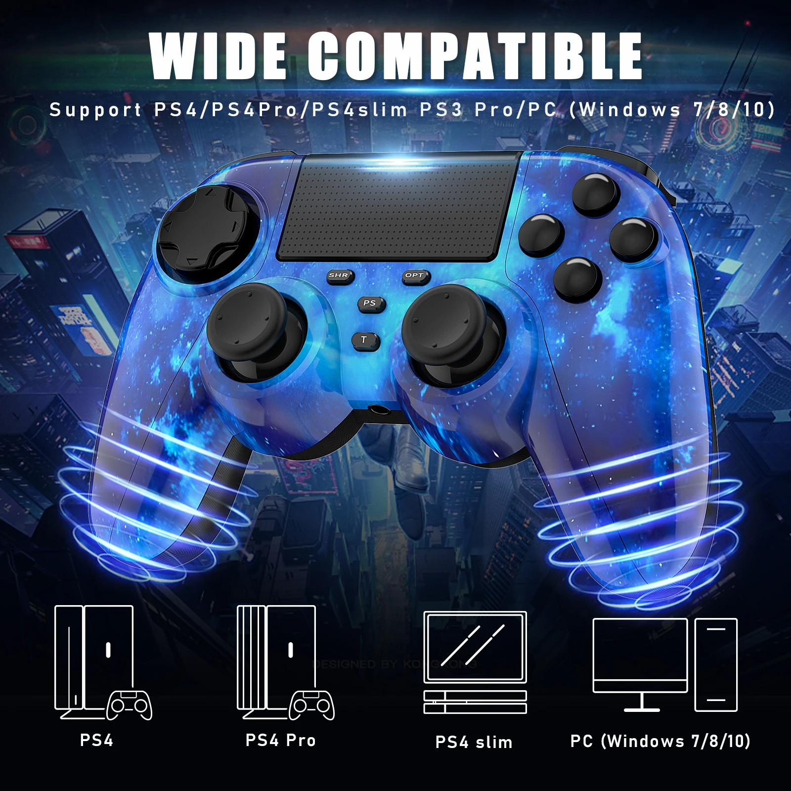 Wireless Controller for PS4 PS3 PC PHONE