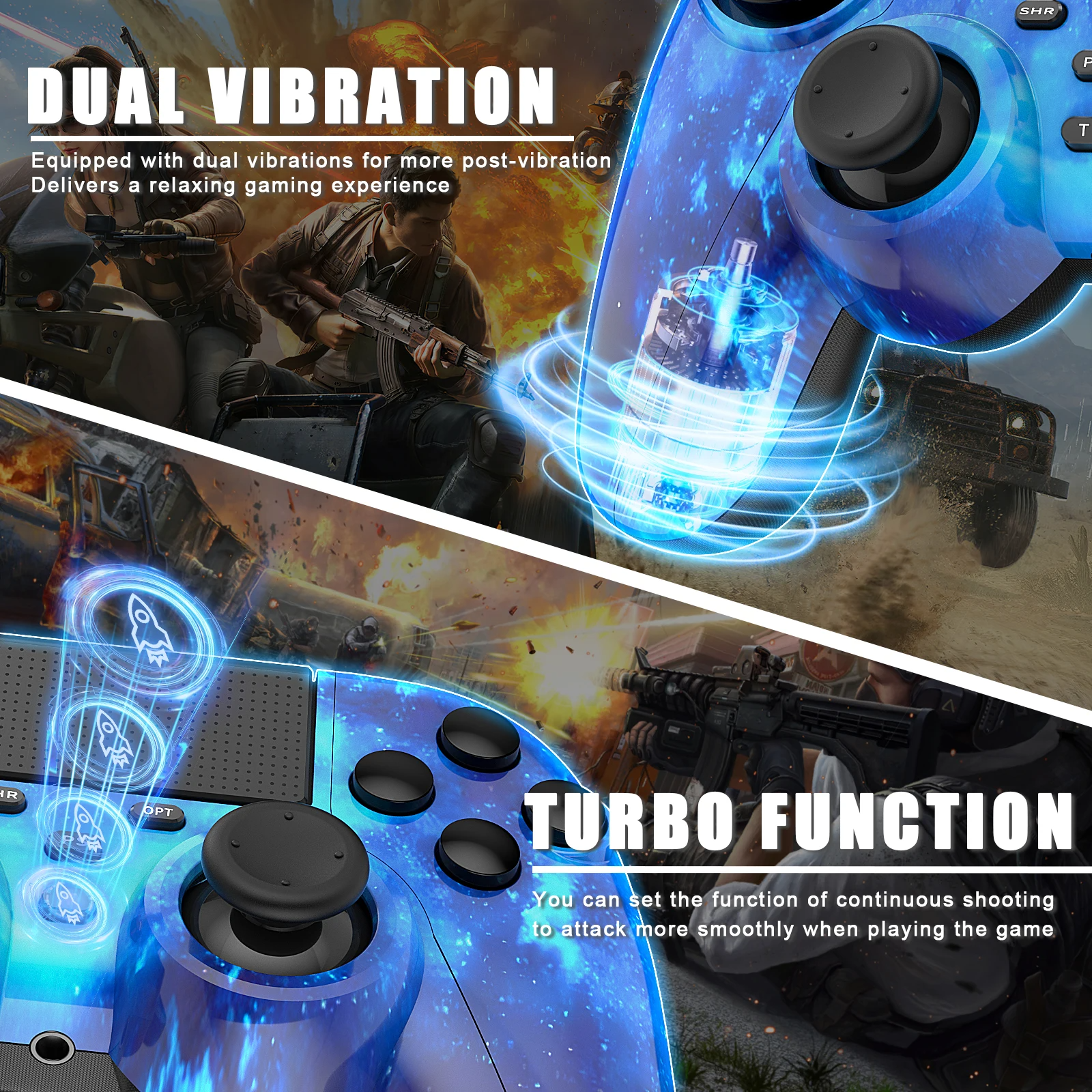 Wireless Controller for PS4 PS3 PC PHONE
