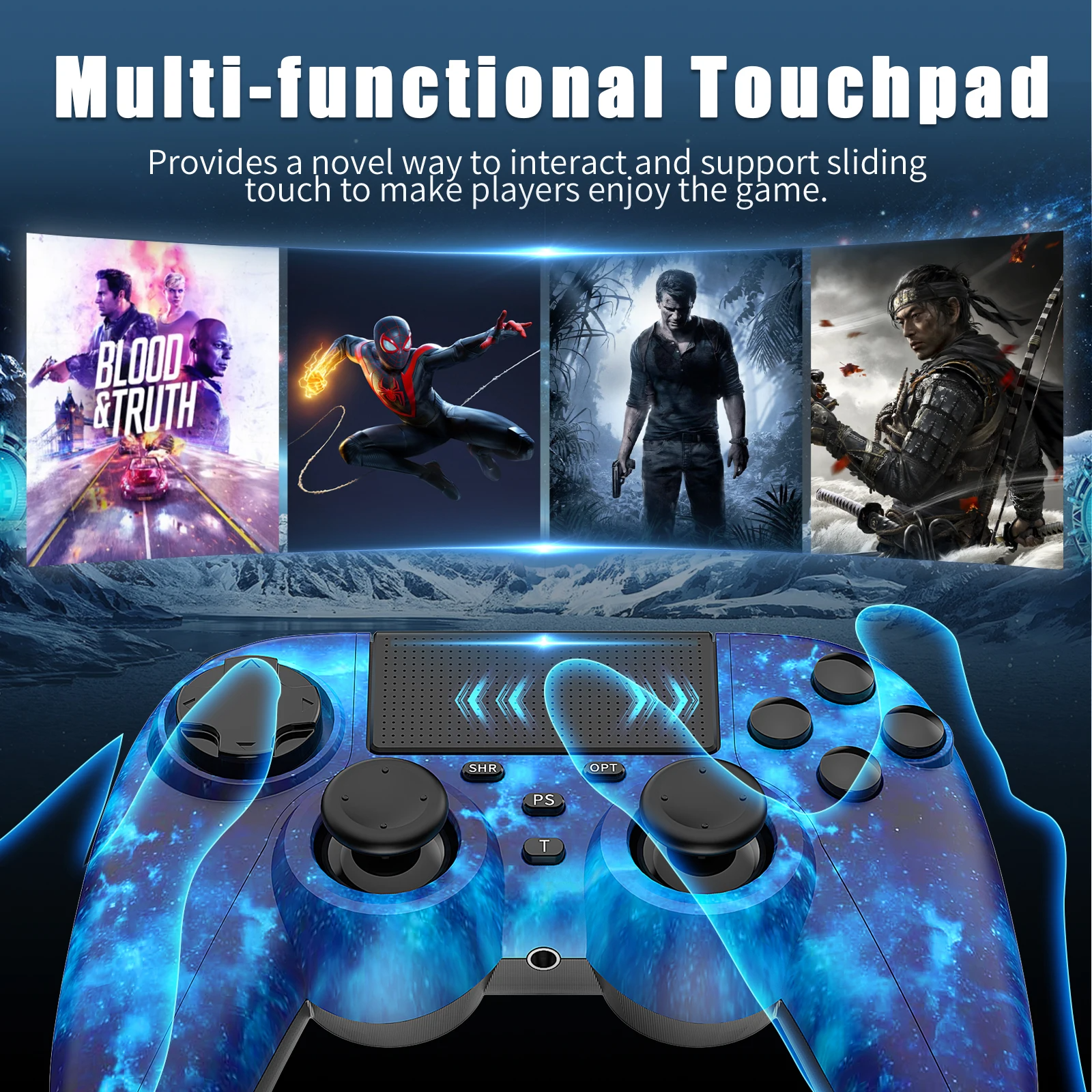 Wireless Controller for PS4 PS3 PC PHONE