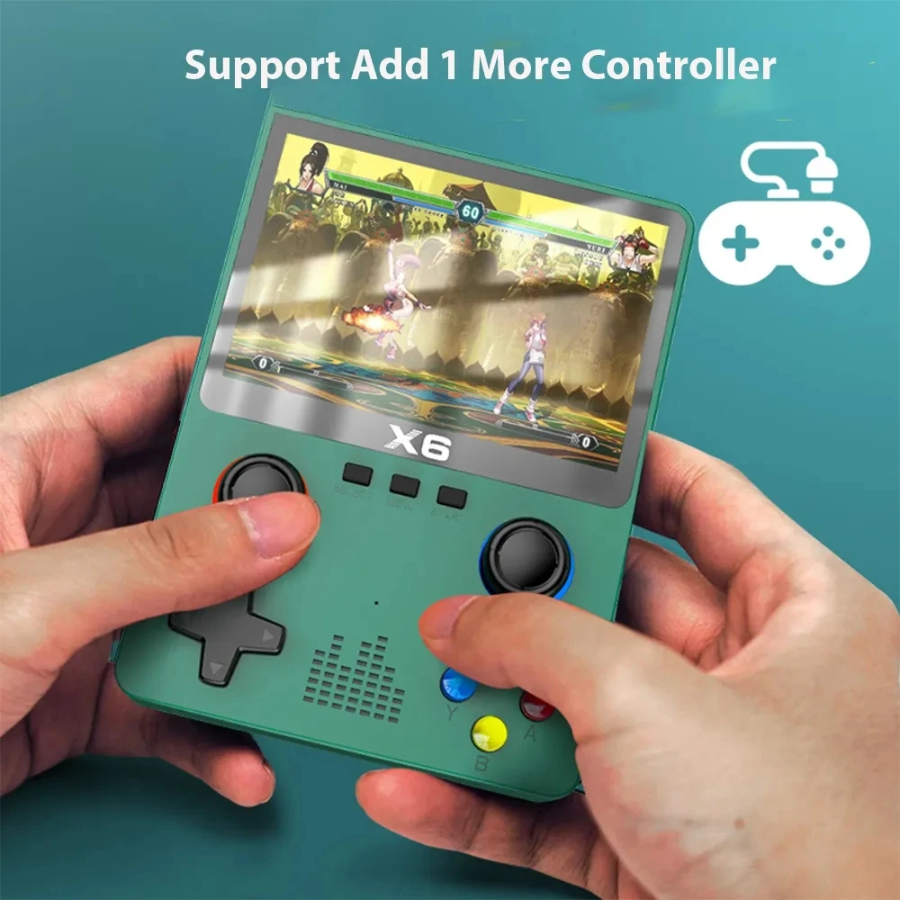 Retro Gaming Console X6 3.5Inch IPS Screen Handheld Game Player