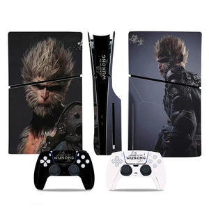 Black Myth Wukong Vinyl Protective Stickers  For PS5 Slim Console & Controllers