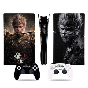 Black Myth Wukong Vinyl Protective Stickers  For PS5 Slim Console & Controllers