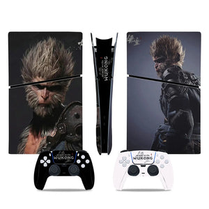 Black Myth Wukong Vinyl Protective Stickers  For PS5 Slim Console & Controllers