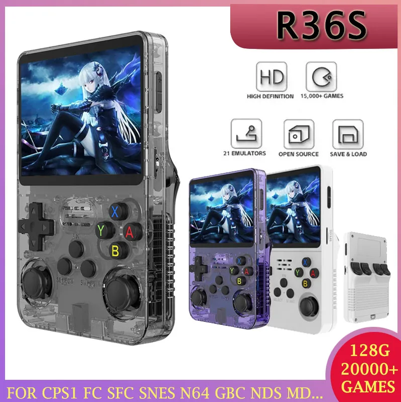 R36S Handheld Game Console 3.5 Inch Linux System