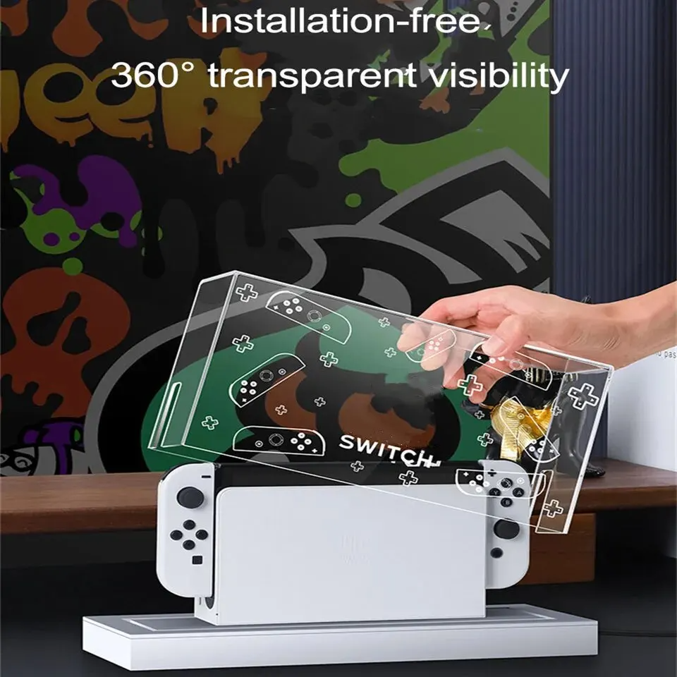 RGB Base Clear Dust Cover for Nintendo Switch Oled Case