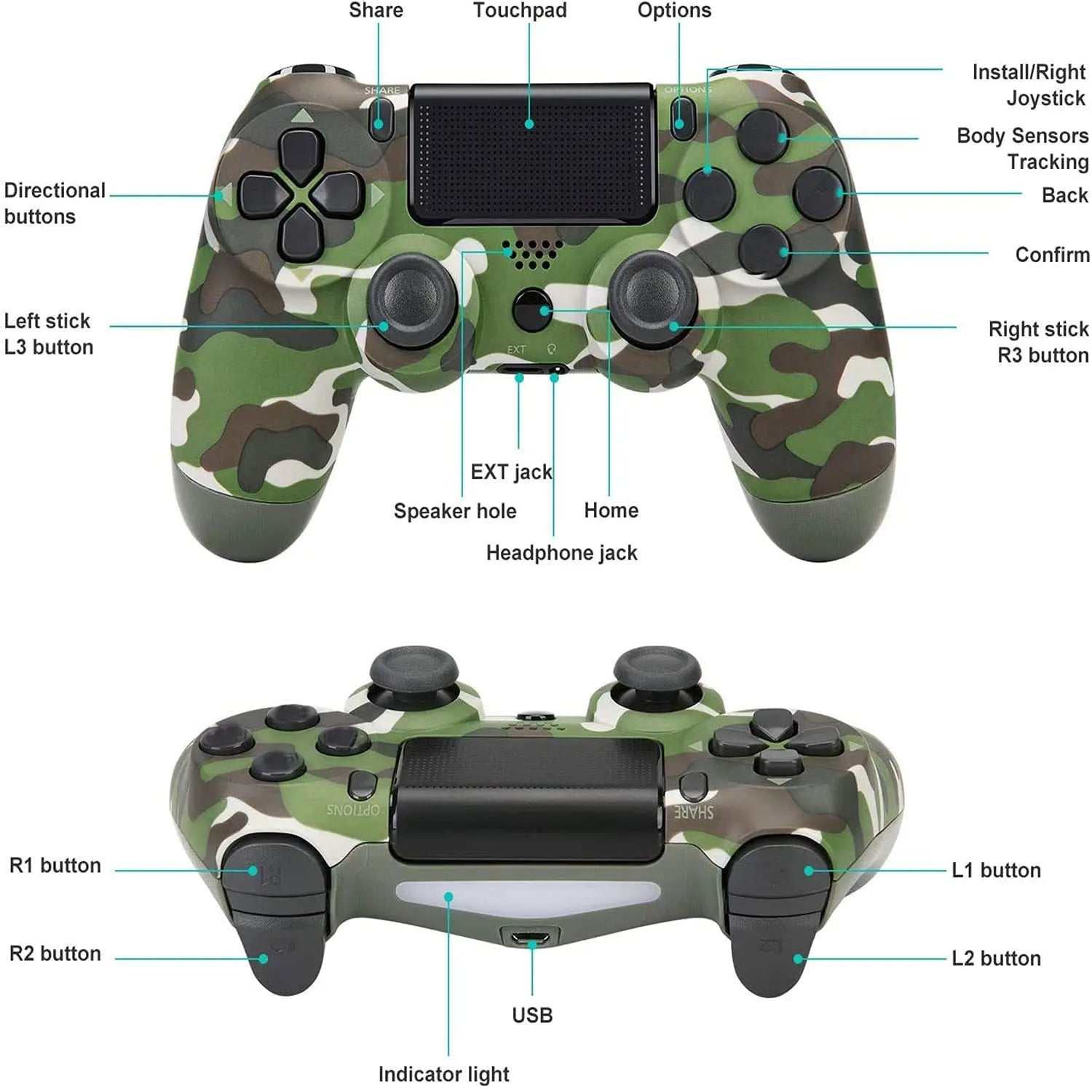 Wireless Controller For SONY PS4 Slim/Pro and PC